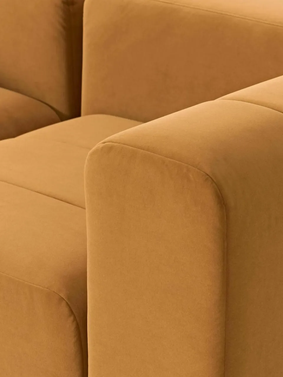 Fluwelen modulaire bank Lena (4-zits)^Westwing Collection Fashion