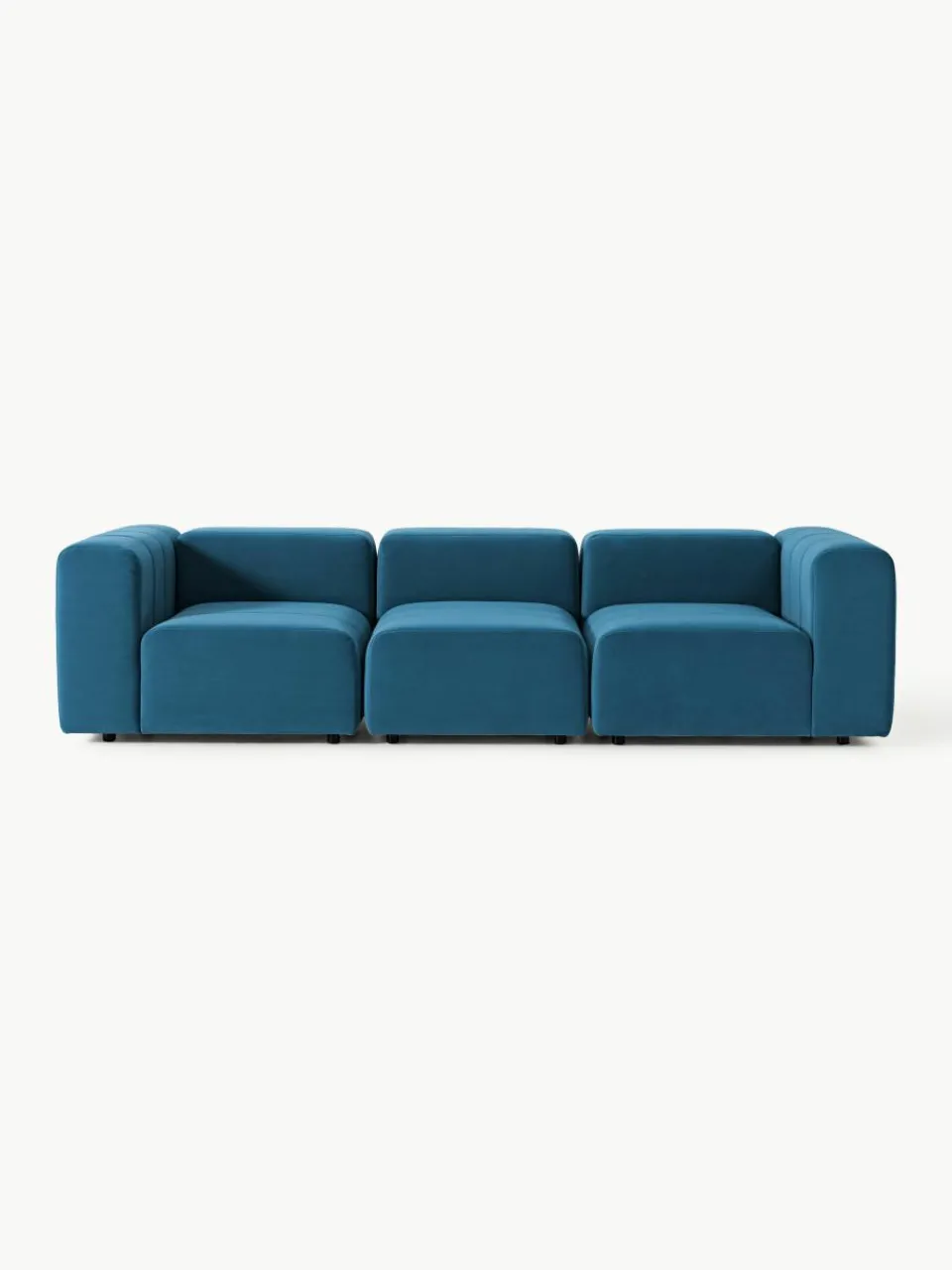 Fluwelen modulaire bank Lena (4-zits)^Westwing Collection Fashion