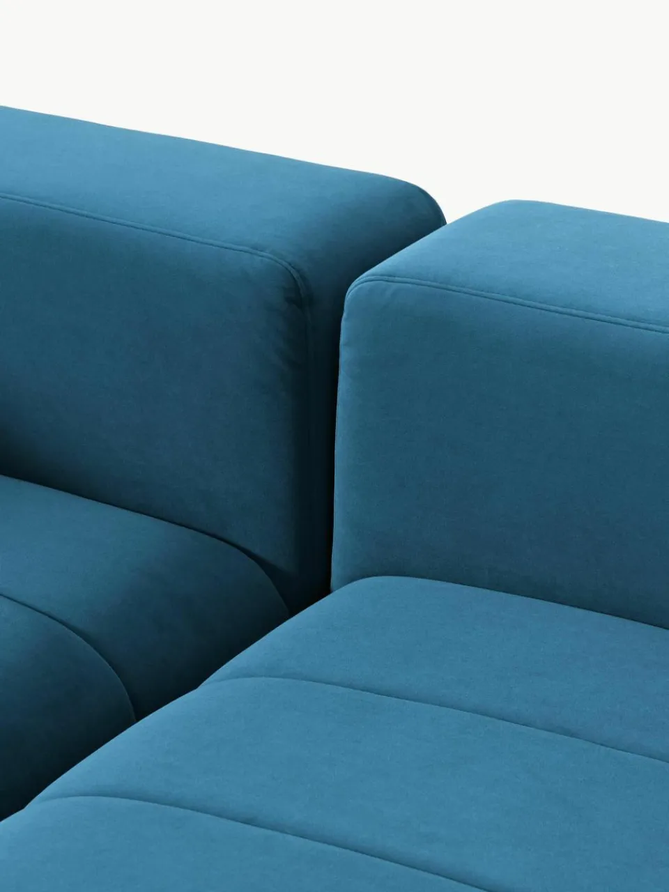 Fluwelen modulaire bank Lena (4-zits)^Westwing Collection Fashion