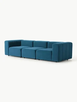 Fluwelen modulaire bank Lena (4-zits)^Westwing Collection Fashion