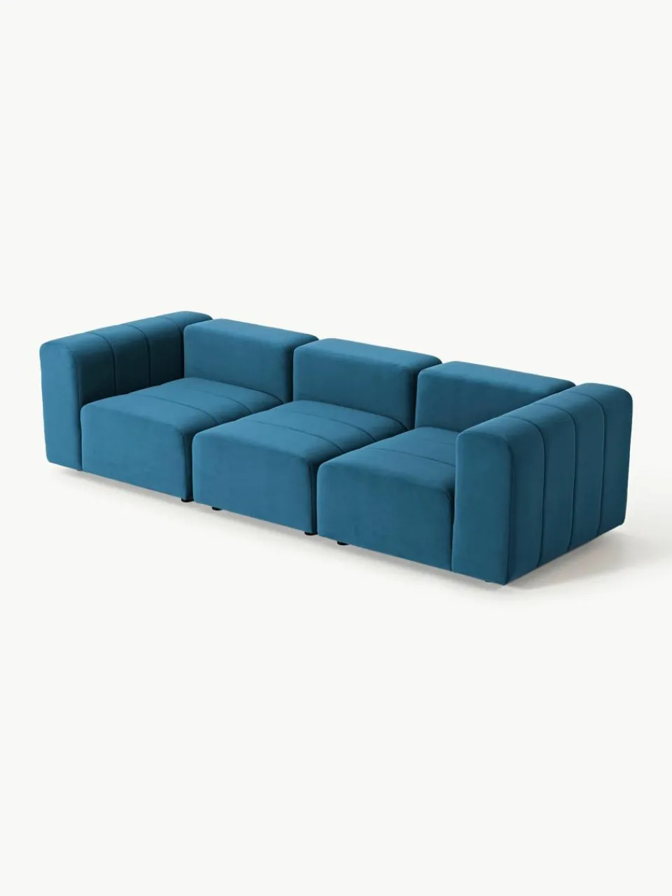 Fluwelen modulaire bank Lena (4-zits)^Westwing Collection Fashion