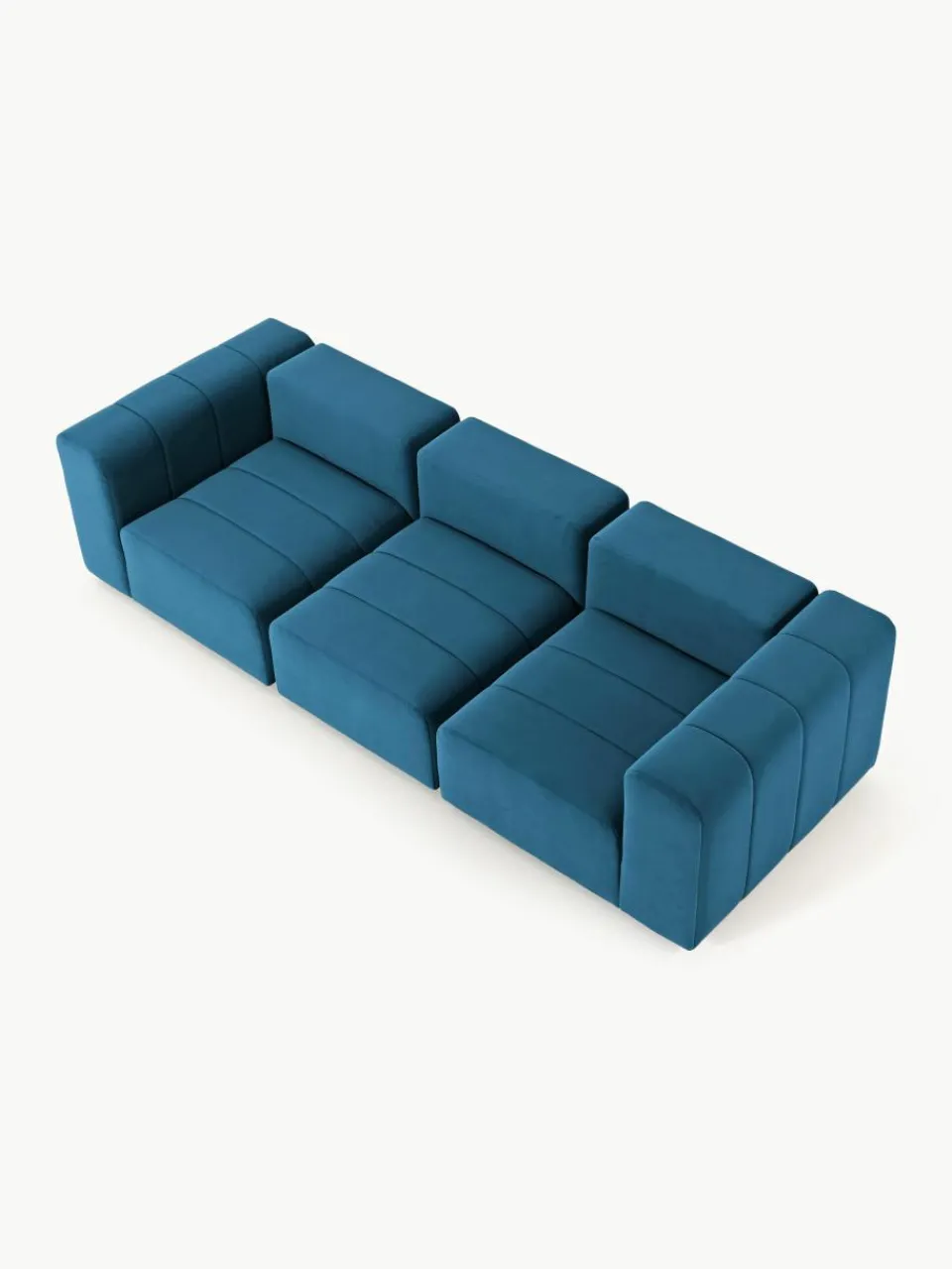 Fluwelen modulaire bank Lena (4-zits)^Westwing Collection Fashion