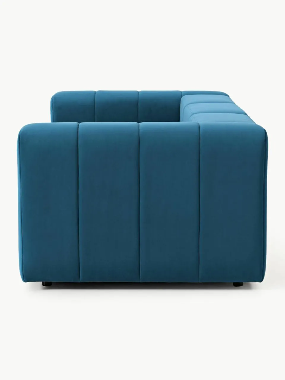 Fluwelen modulaire bank Lena (4-zits)^Westwing Collection Fashion
