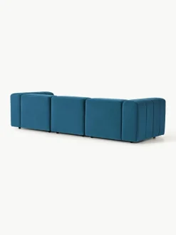 Fluwelen modulaire bank Lena (4-zits)^Westwing Collection Fashion