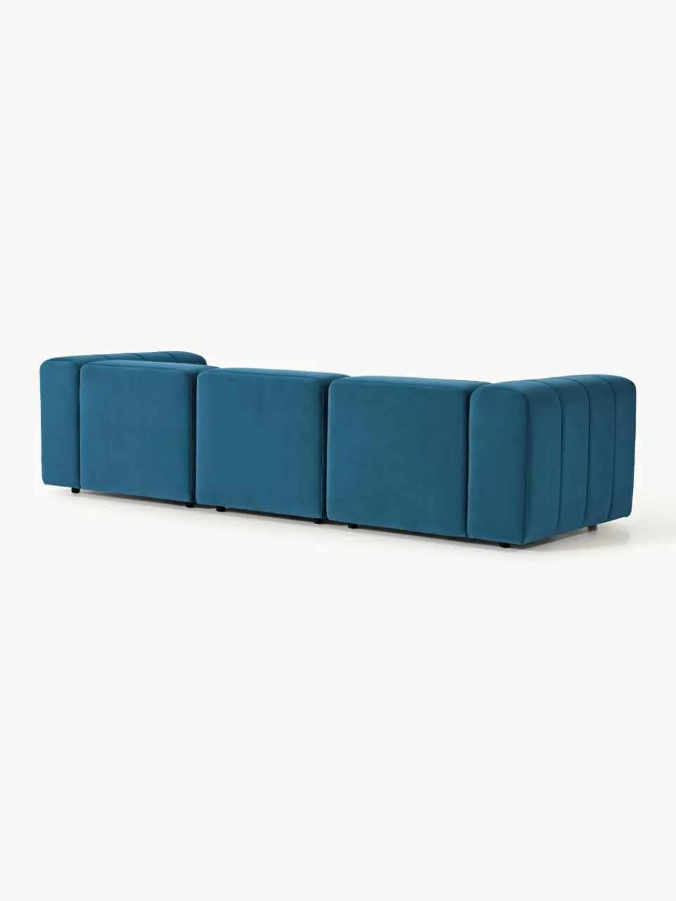 Fluwelen modulaire bank Lena (4-zits)^Westwing Collection Fashion