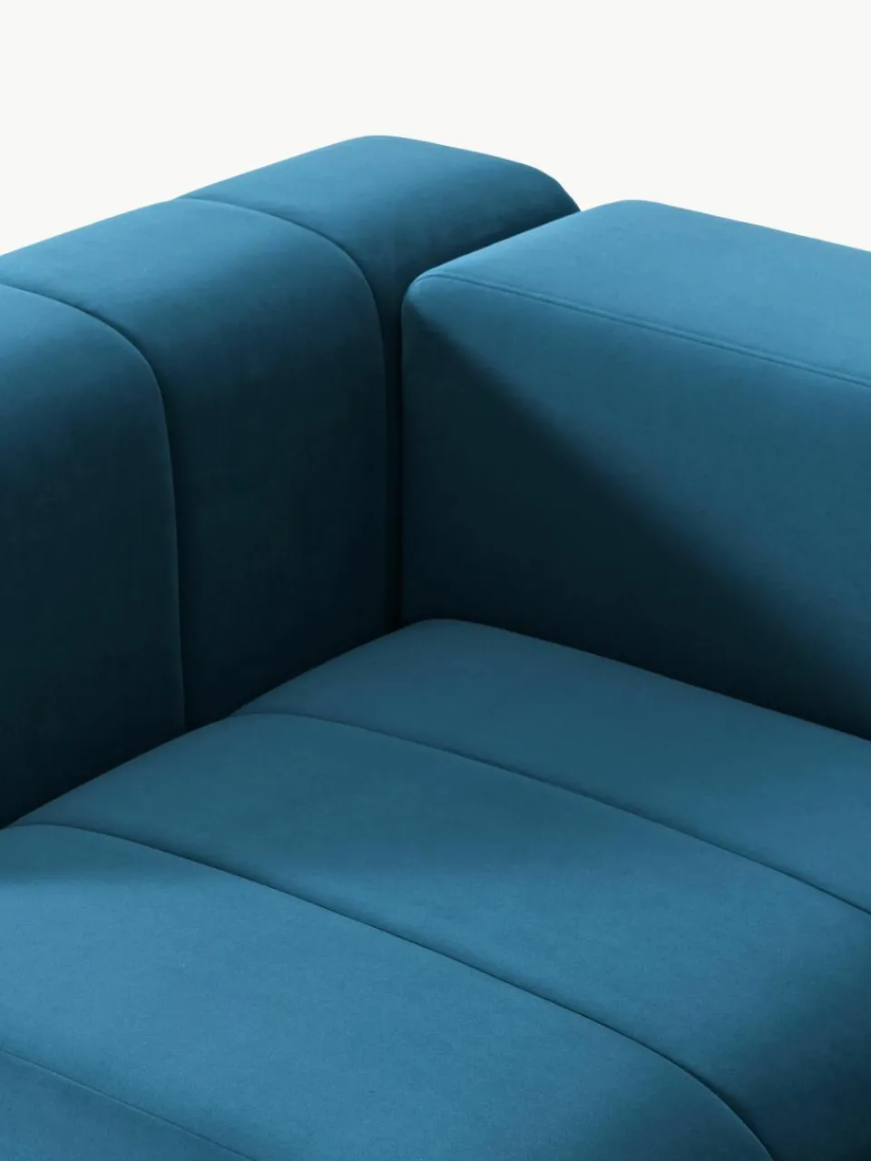 Fluwelen modulaire bank Lena (4-zits)^Westwing Collection Fashion