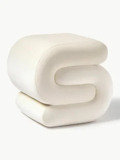 Fluwelen poef Merle^Westwing Collection Hot