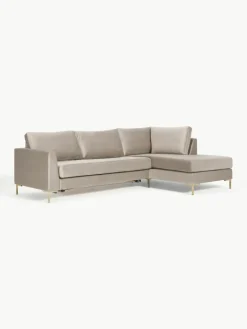 Fluwelen slaapbank Luna (3-zits) met matras^Westwing Collection Fashion