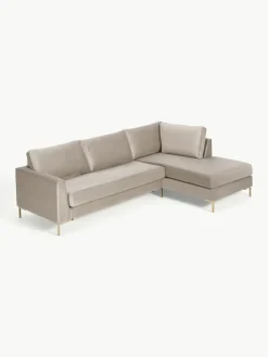 Fluwelen slaapbank Luna (3-zits) met matras^Westwing Collection Fashion