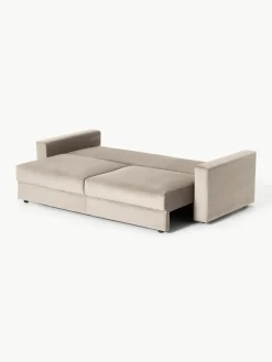 Fluwelen slaapbank Tasha (3-zits) met opbergruimte^Westwing Collection Hot