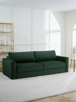 Fluwelen slaapbank Tasha (3-zits) met opbergruimte^Westwing Collection Outlet