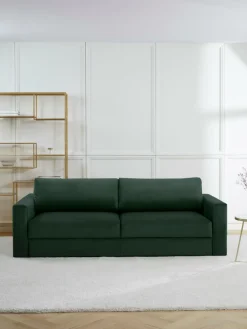 Fluwelen slaapbank Tasha (3-zits) met opbergruimte^Westwing Collection Outlet