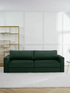 Fluwelen slaapbank Tasha (3-zits) met opbergruimte^Westwing Collection Outlet