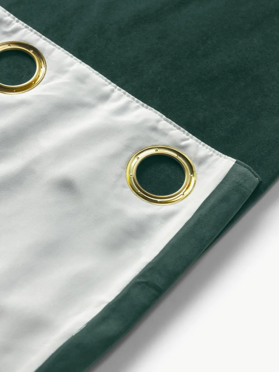 Fluwelen verduisteringsgordijn Rush met oogjes, 2 stuks^Westwing Collection Fashion