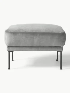 Fluwelen voetenbank Fluente^Westwing Collection Outlet