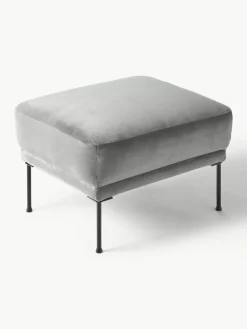 Fluwelen voetenbank Fluente^Westwing Collection Outlet