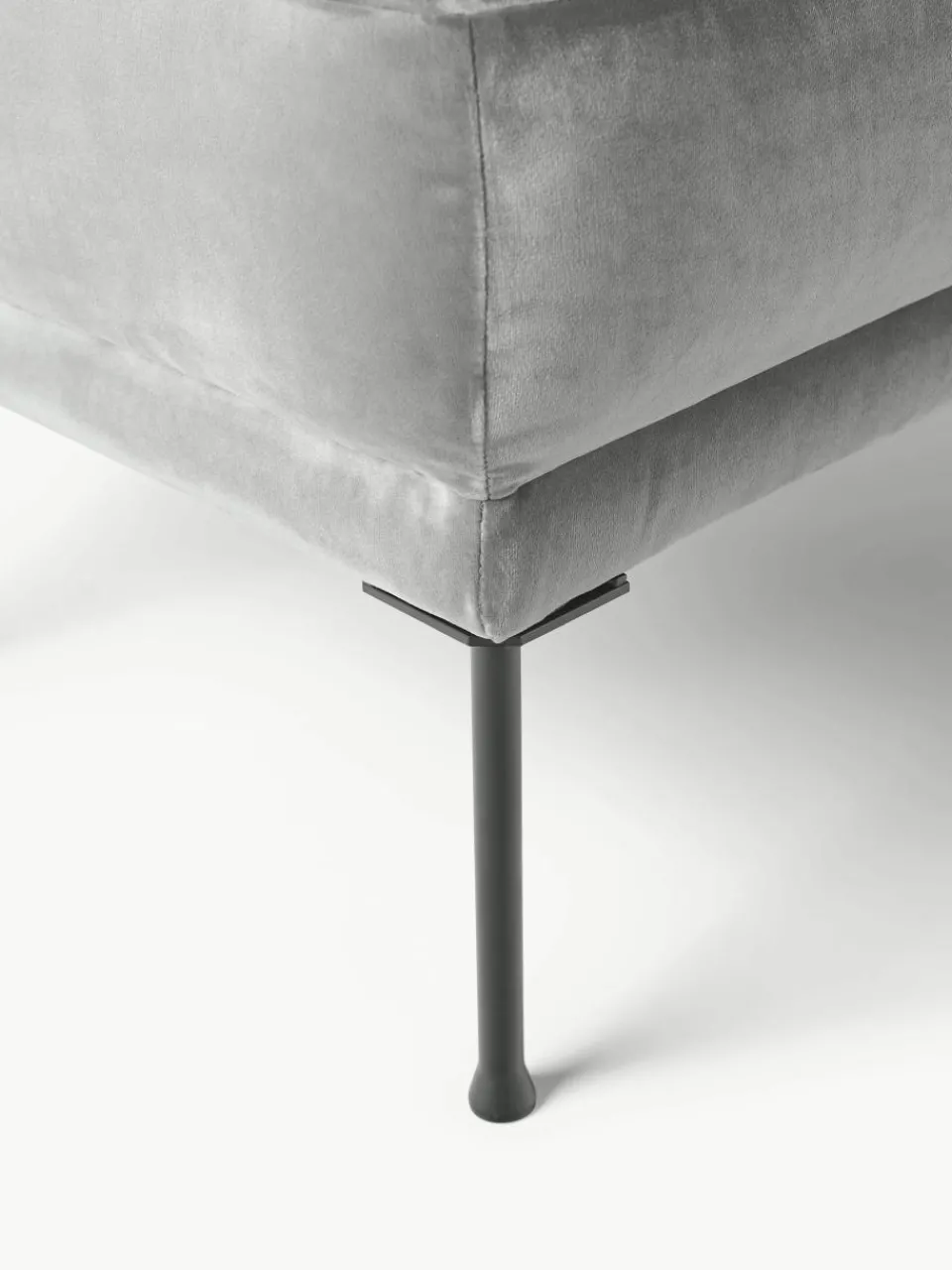 Fluwelen voetenbank Fluente^Westwing Collection Outlet