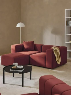 Fluwelen voetenbank Lena^Westwing Collection Best