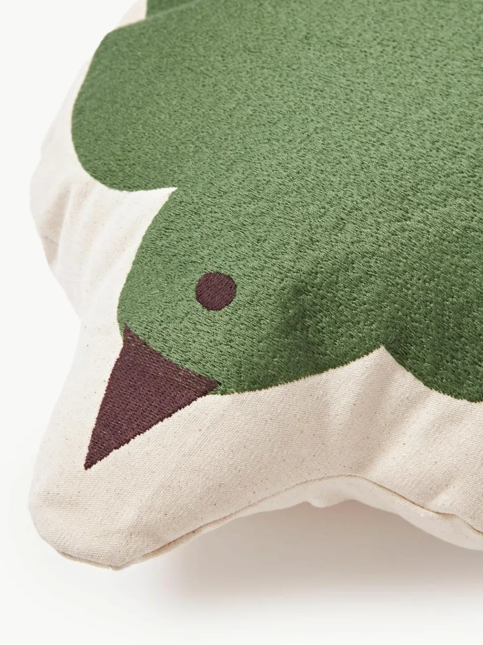Geborduurd kussen Swif Bird van biokatoen^ferm LIVING Kids Hot
