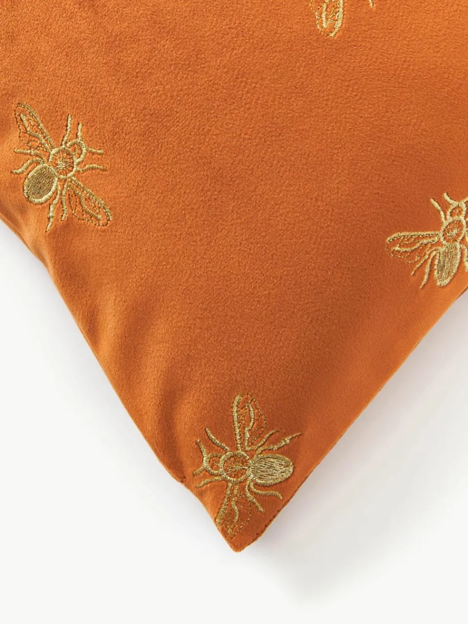 Geborduurde fluwelen kussenhoes Nora^Westwing Collection Clearance