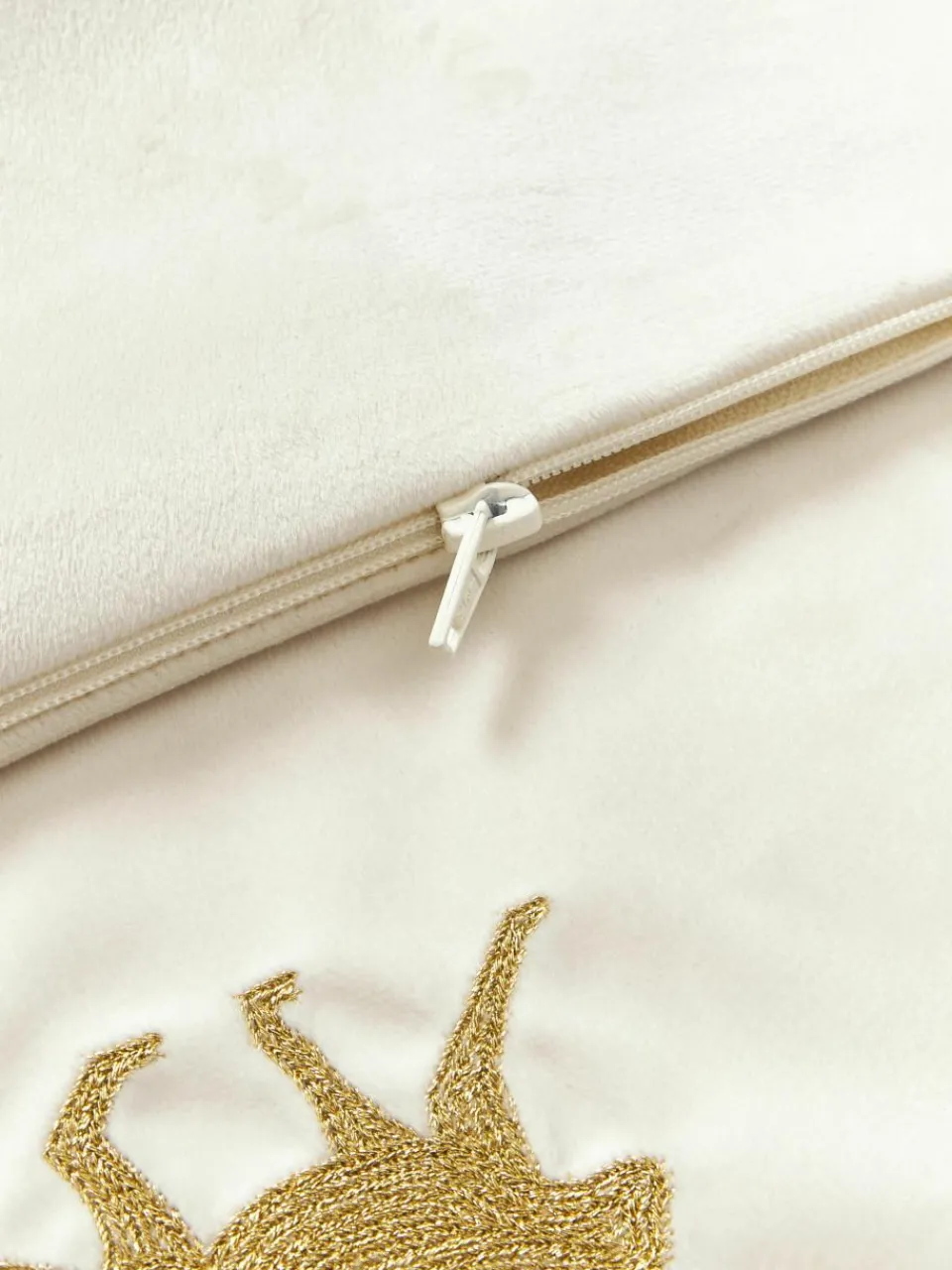Geborduurde fluwelen kussenhoes Cheetah^Westwing Collection Discount