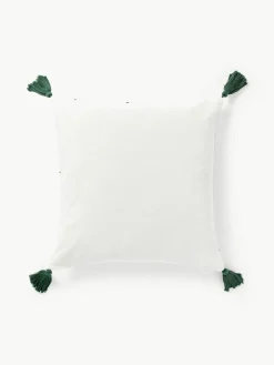 Geborduurde kussenhoes Alora met kerstmotief^Westwing Collection Fashion