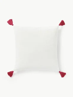 Geborduurde kussenhoes Alora met kerstmotief^Westwing Collection Fashion