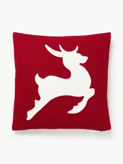 Geborduurde kussenhoes Elysia met hert motief^Westwing Collection Best