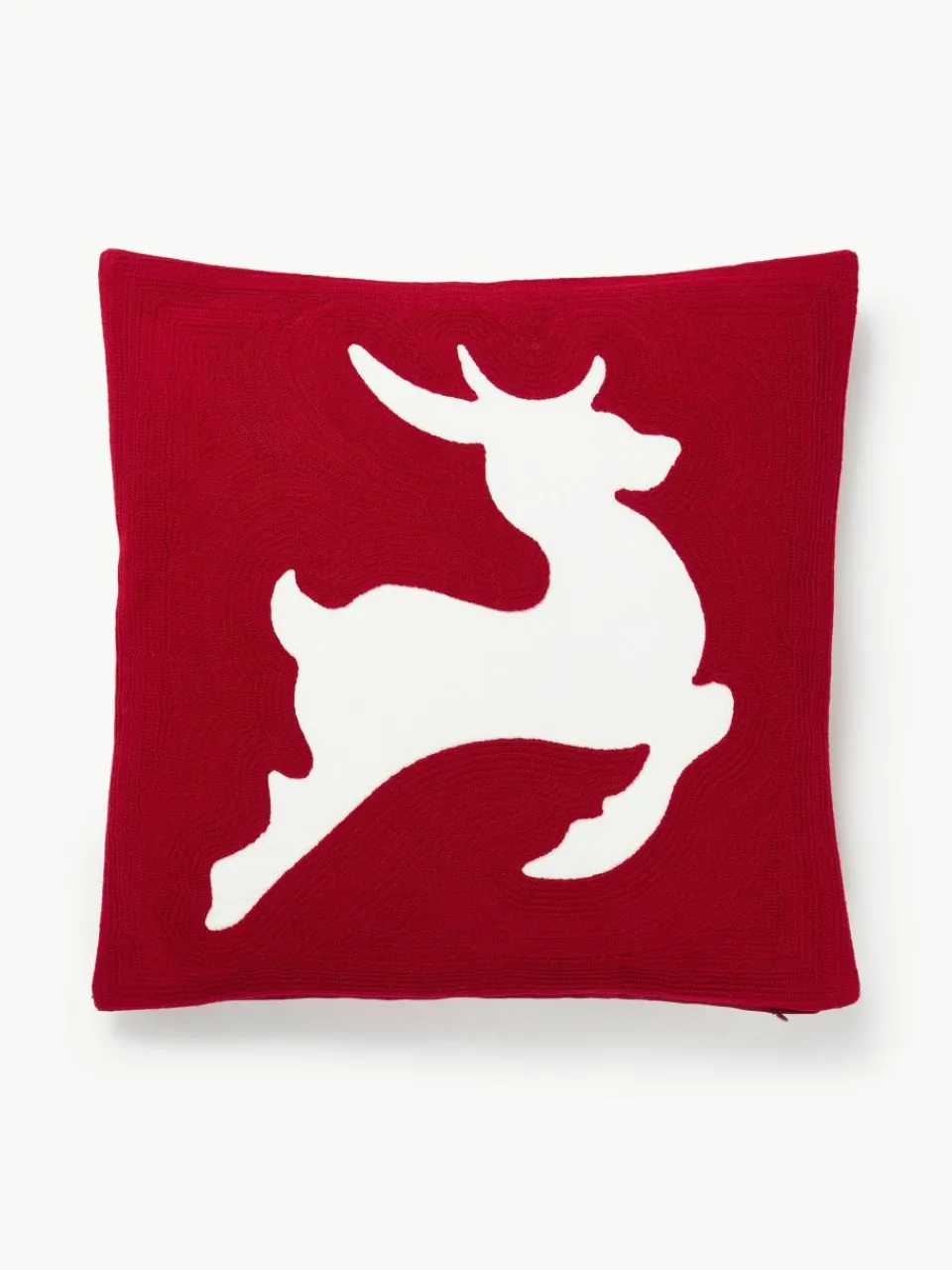 Geborduurde kussenhoes Elysia met hert motief^Westwing Collection Best