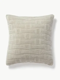 Gebreide katoenen kussenhoes Gwen^Westwing Collection New