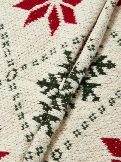 Gebreide kussenhoes Starry met kerstmotief^Westwing Collection Best