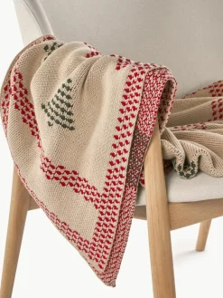 Gebreide plaid Kristian met kerstmotief^Westwing Collection New
