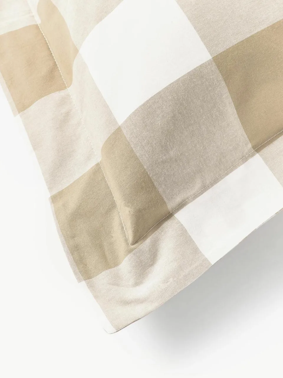 Geruit katoenen dekbedovertrek Nels^Westwing Collection New