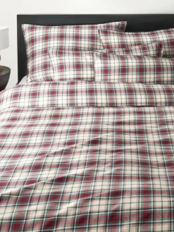 Geruite flanellen dekbedovertrek Linsay^Westwing Collection Outlet