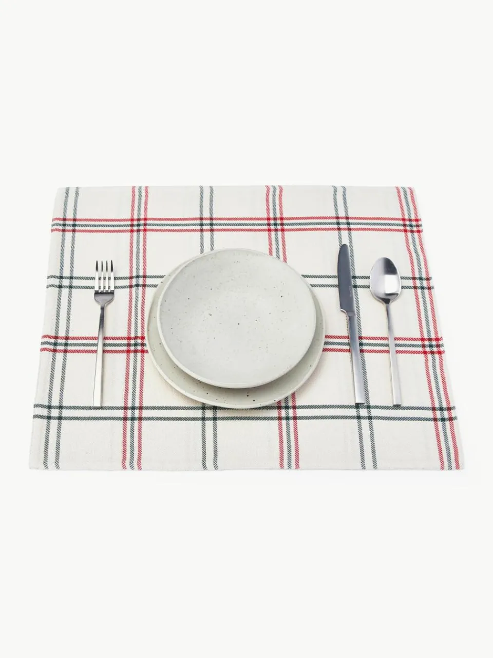 Geruite placemats Aster, 2 stuks^Westwing Collection Fashion
