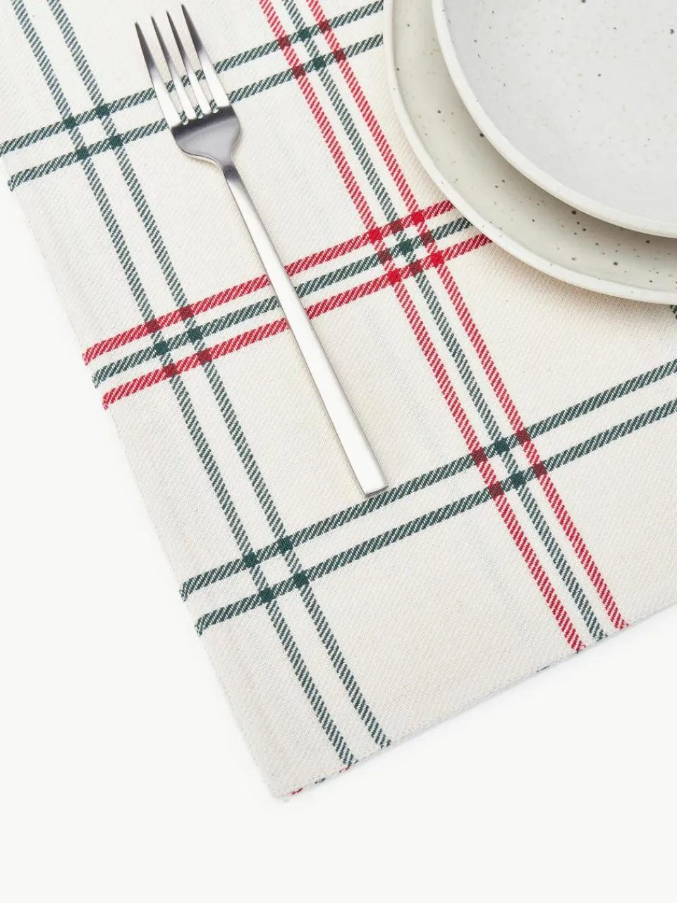 Geruite placemats Aster, 2 stuks^Westwing Collection Fashion
