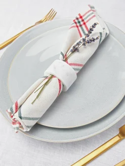 Geruite stoffen servetten Aster, 4 stuks^Westwing Collection New