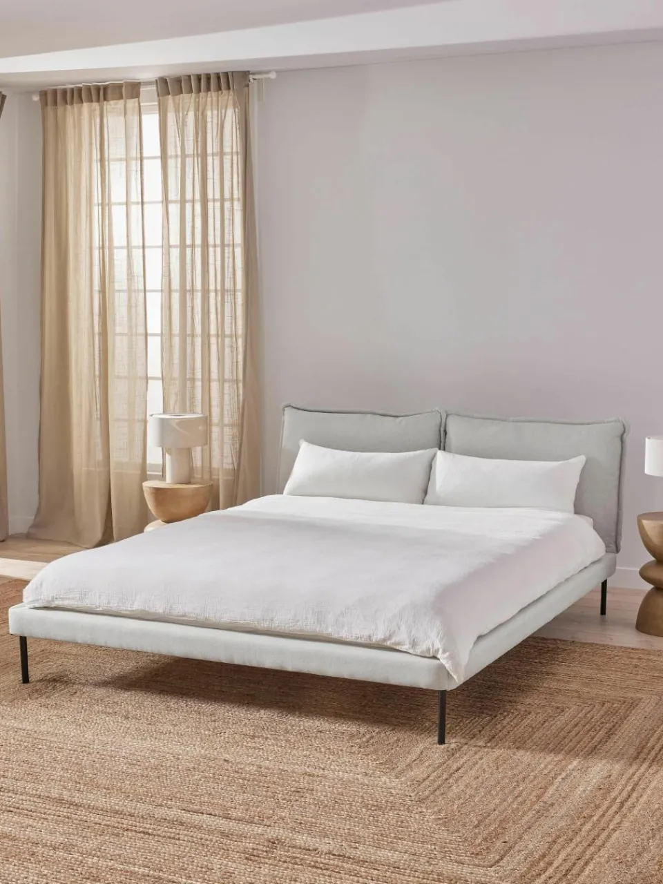Gestoffeerd bed Amelia^Westwing Collection Hot