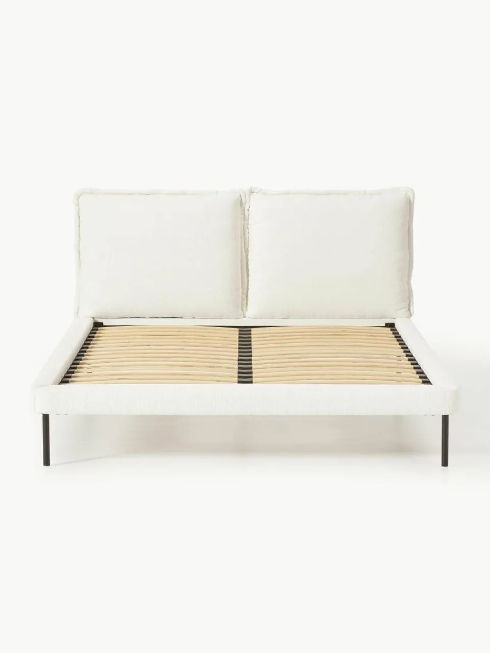 Gestoffeerd bed Amelia van teddy bouclé^Westwing Collection Clearance