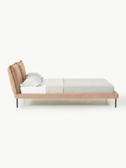 Gestoffeerd bed Amelia van teddy bouclé^Westwing Collection Sale