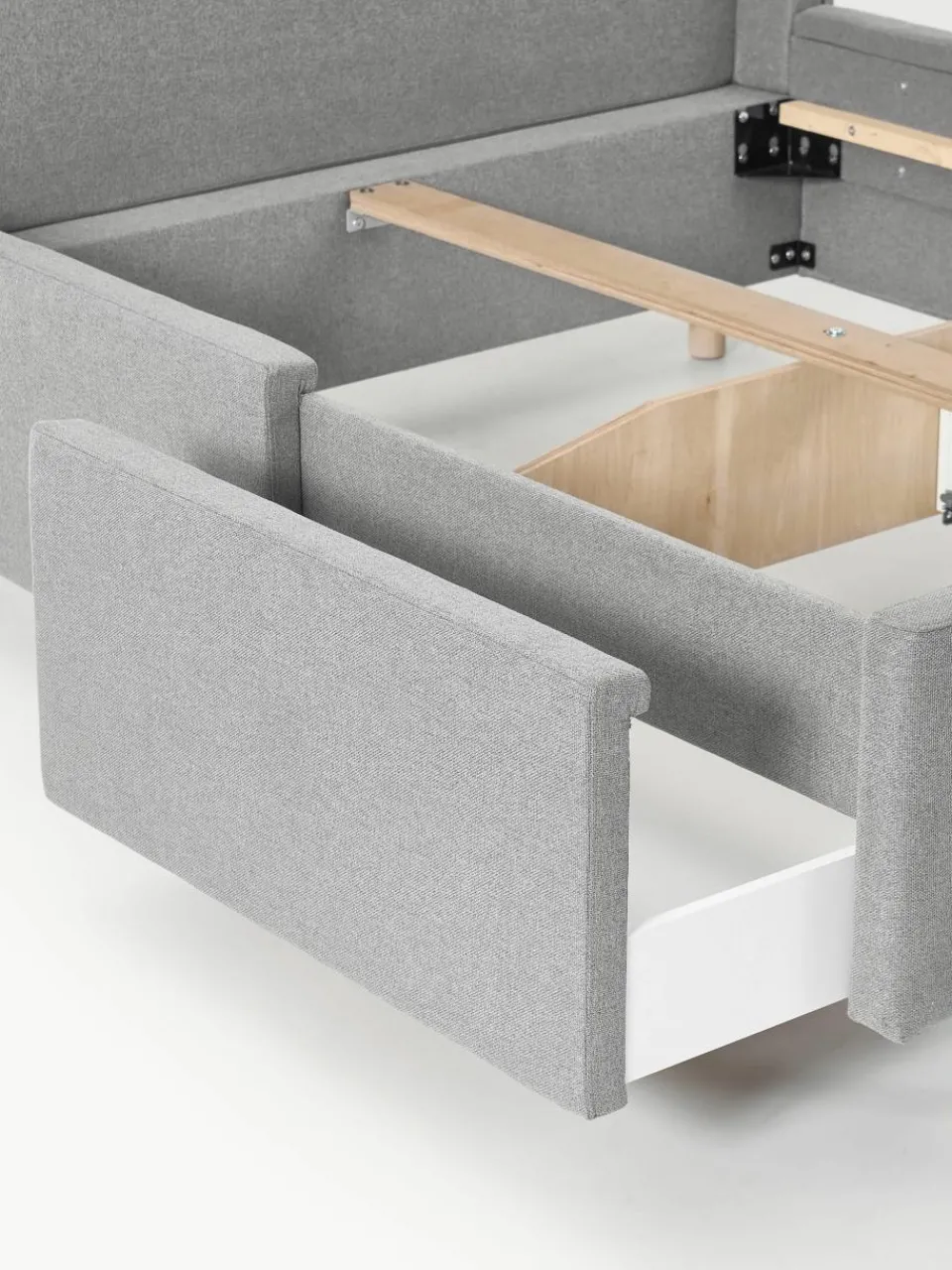 Gestoffeerd bed Arche met lades^Westwing Collection Sale