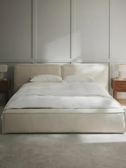 Gestoffeerd bed Lennon met opbergruimte^Westwing Collection New