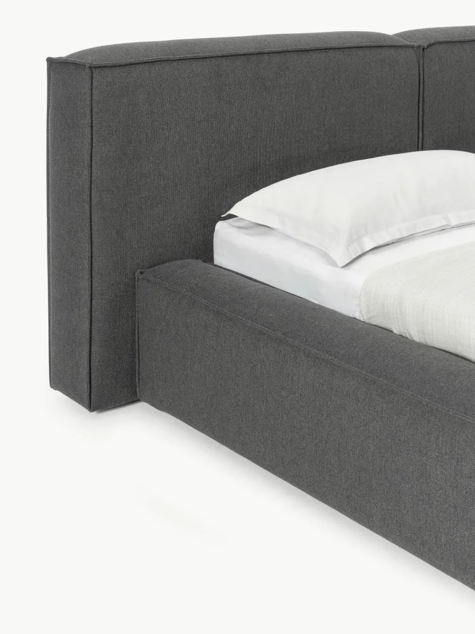 Gestoffeerd bed Lennon met opbergruimte^Westwing Collection Online