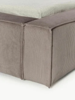 Gestoffeerd bed Lennon van corduroy met opbergruimte^Westwing Collection Fashion