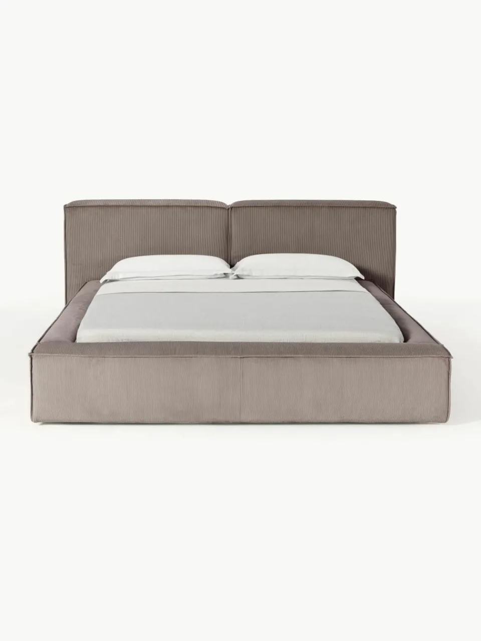 Gestoffeerd bed Lennon van corduroy^Westwing Collection New
