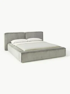 Gestoffeerd bed Lennon van corduroy^Westwing Collection Hot