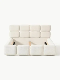 Gestoffeerd bed Tayla van teddy bouclé^Westwing Collection Sale
