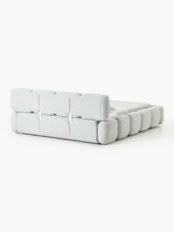 Gestoffeerd bed Tayla van bouclé met opbergruimte^Westwing Collection Online