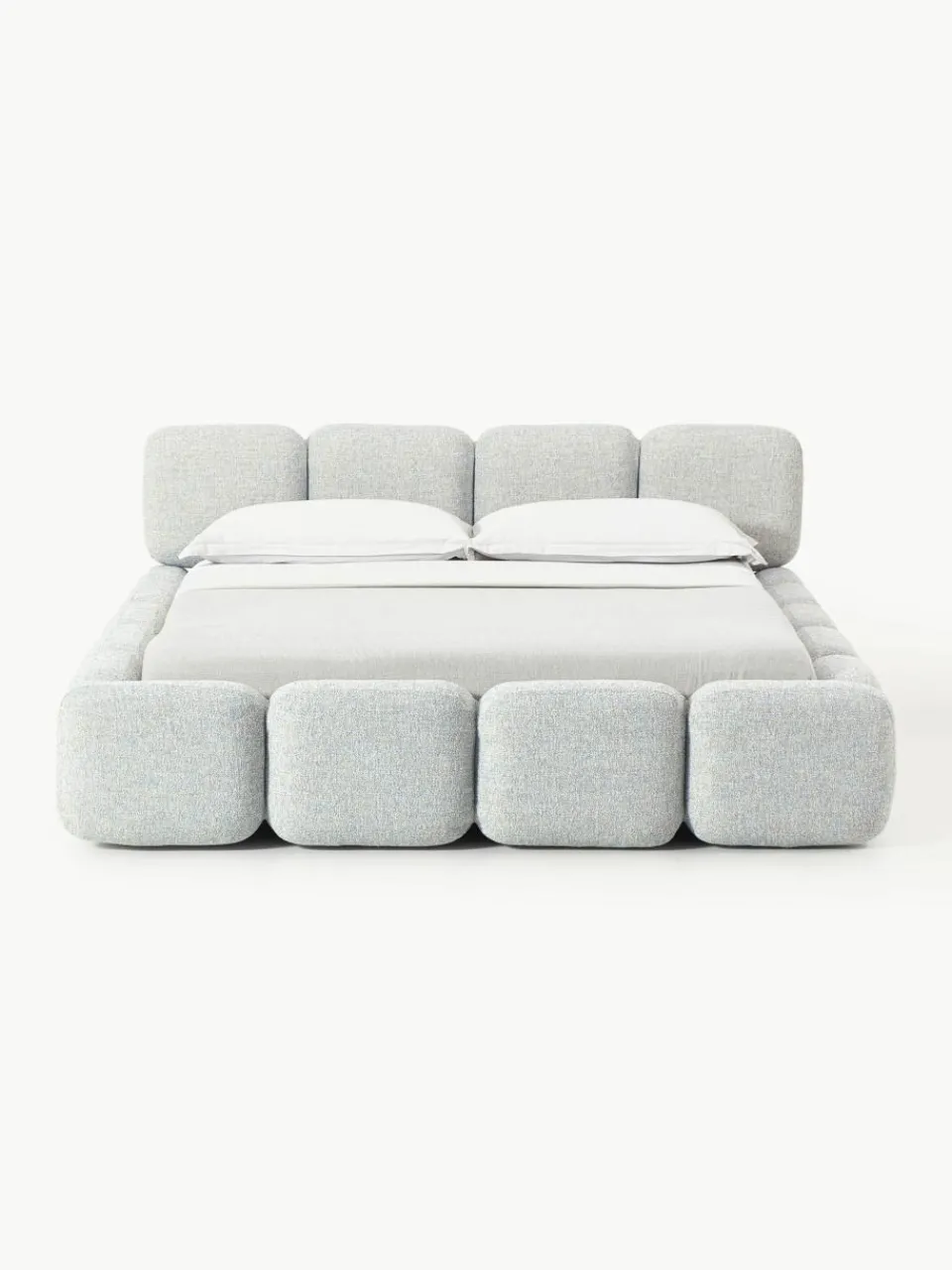 Gestoffeerd bed Tayla van bouclé^Westwing Collection Hot