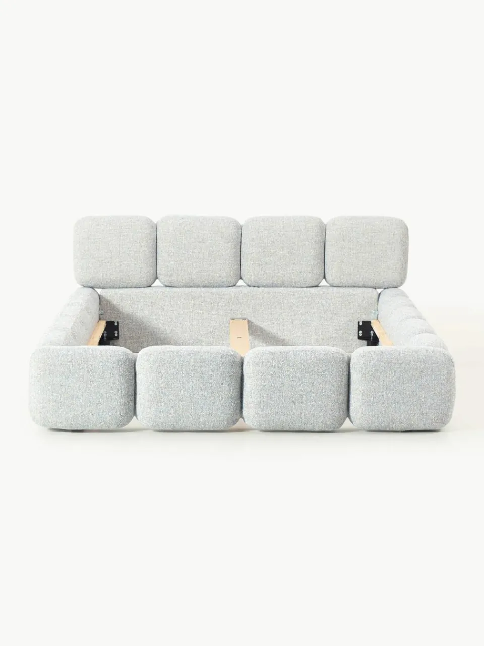 Gestoffeerd bed Tayla van bouclé^Westwing Collection Hot